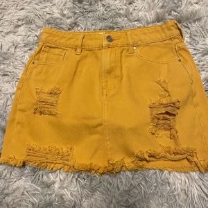 Denim mustard PacSun skirt